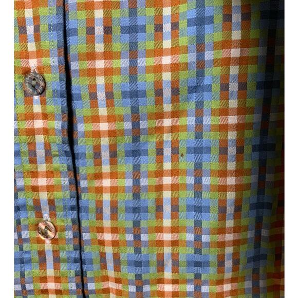 Limited Robert Graham Green, Blue, & Orange Checkered Button-Up - Medium - Picture 5 of 7